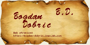 Bogdan Dobrić vizit kartica